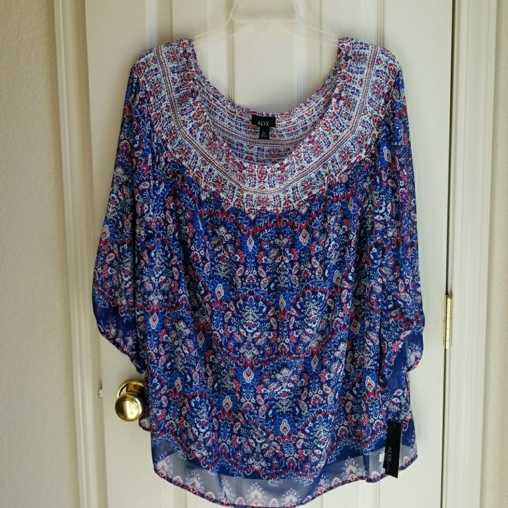 NWT ALYX  PEASANT STYLE BLOUSE SZ 2X